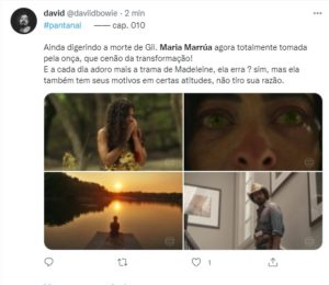 Internautas são só elogios para a novela da Globo (Foto: Reprodução / Twitter)