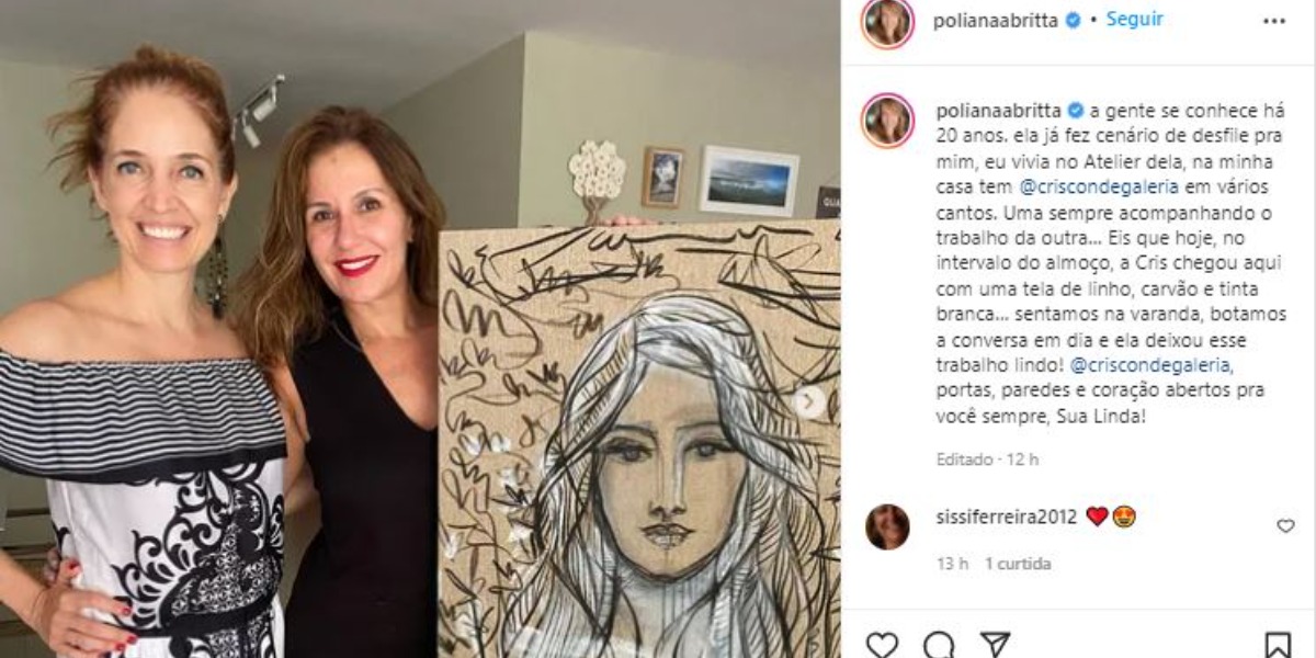 Poliana Abritta com amiga nas redes sociais (Foto: Reprodução/Instagram)