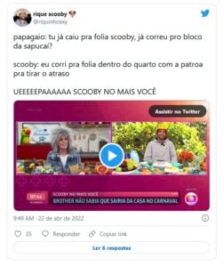 Pedro Scooby deixa Ana Maria Braga em choque ao falar de noite de sexo após deixar o BBB22 (Foto: Reprodução / Twitter)