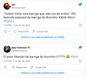 Internautas repercutiram as falas de Douglas no quarto do líder do BBB22 sobre Boninho (Foto: Reprodução / Twitter)