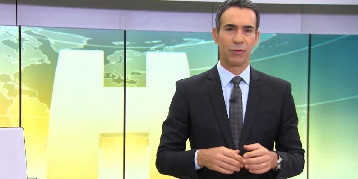 César Tralli sob comando do 'Jornal Hoje' (Foto: Divulgação)