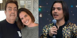 Faustão, Luciana Cardoso e João Guilherme (Reprodução)