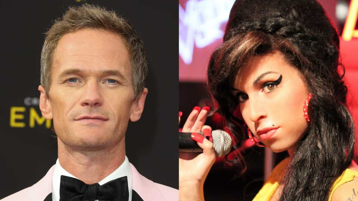 Neil Patrick Harris se desculpa por brincadeira com cadáver de Amy Winehouse (Foto: Reprodução/Montagem)