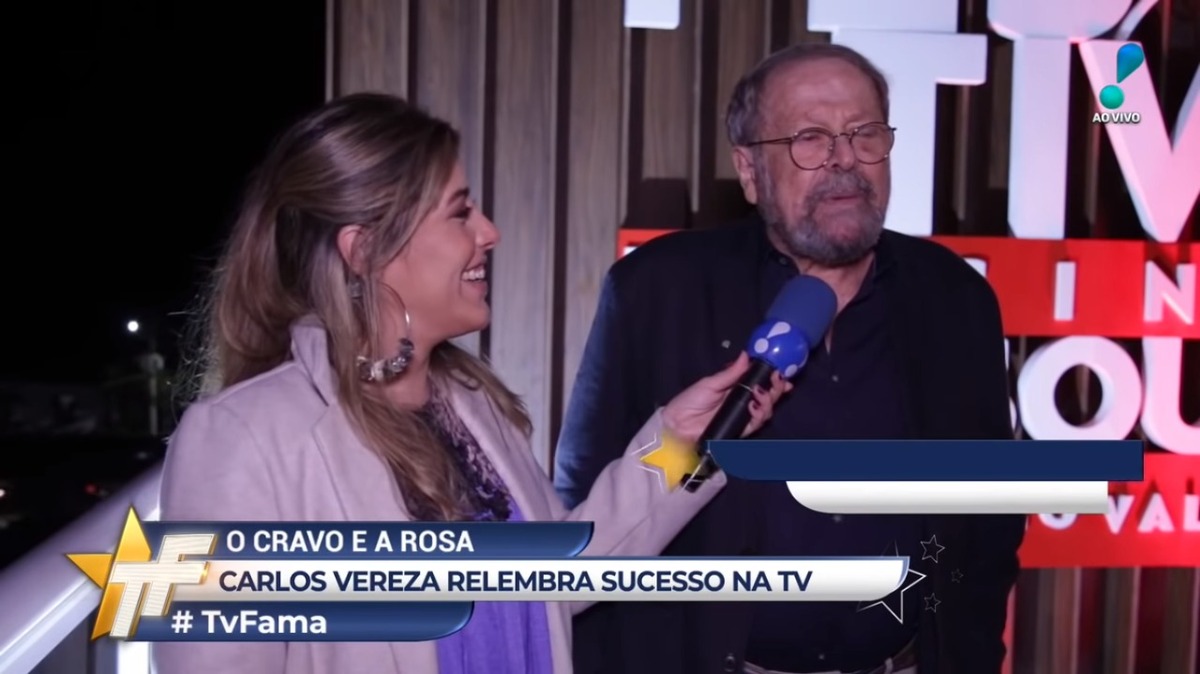 Carlos Vereza em entrevista ao TV Fama, da RedeTV! (Foto: Reprodução)