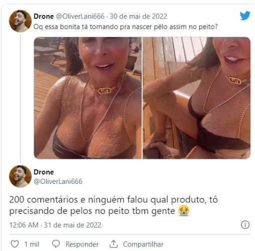 Post de Gretchen viralizou nas redes sociais (Foto: Reprodução/Twitter)