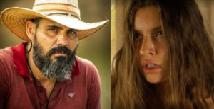 Alcides (Juliano Cazarré) abrirá uma ferida do passado para Juma (Alanis Guillen) em 'Pantanal' (Foto: Reprodução / Globo)