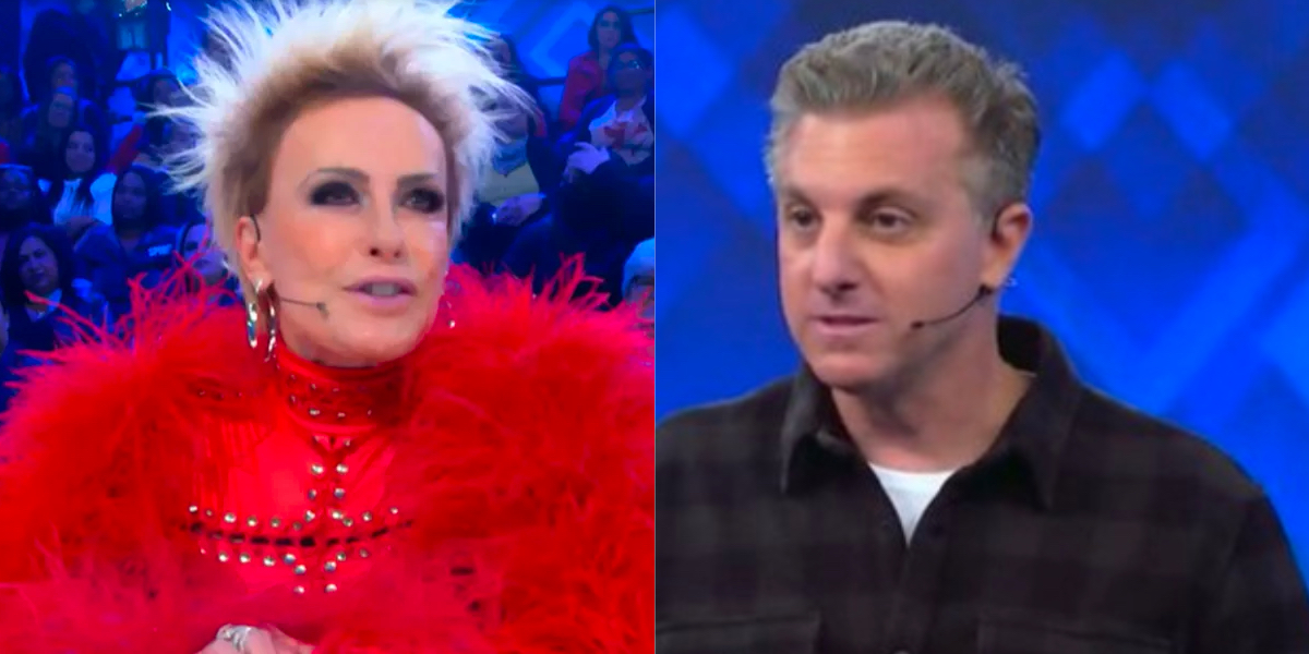 Ana Maria Braga e Luciano Huck na Globo (Foto: Reprodução)