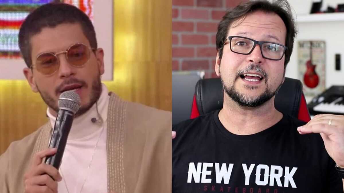 Arthur Aguiar tem desempenho criticado por professor de canto (Foto: Reprodução/Montagem)