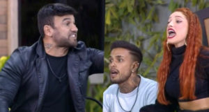 Briga começou entre Brenda e Hadballa e escalou para uma confusão generalizada no 'Power Couple' (Foto: Reprodução / Playplus)