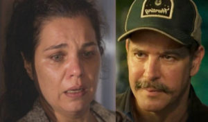 Maria Bruaca (Isabel Teixeira) tentará matar Tenório (Murilo Benício) após descobrir traição em 'Pantanal' (Foto: Reprodução / Globo)