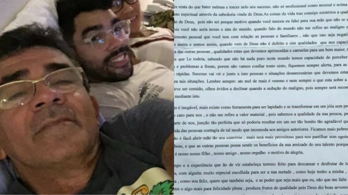 Cizinato, seu filgo Gabriel Diniz e a carta encontrada