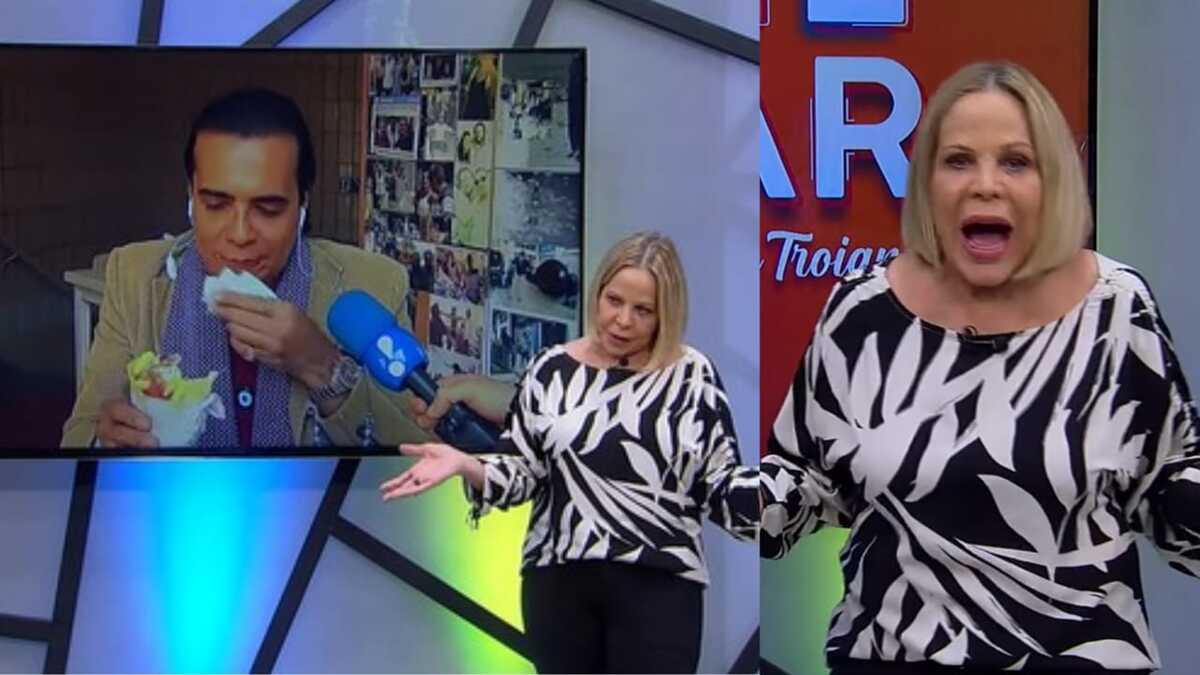 Claudete Troiano se revolta e reclama da RedeTV! (Foto: Reprodução/Montagem)