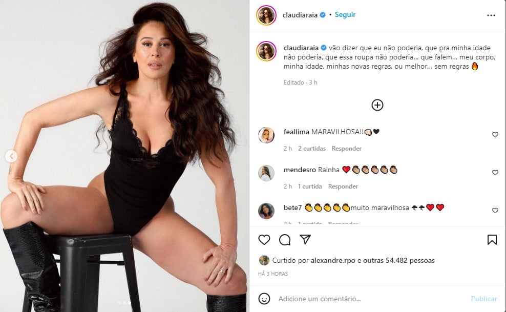 Claudia Raia esbanja corpão em fotos sensuais - Foto: Reprodução