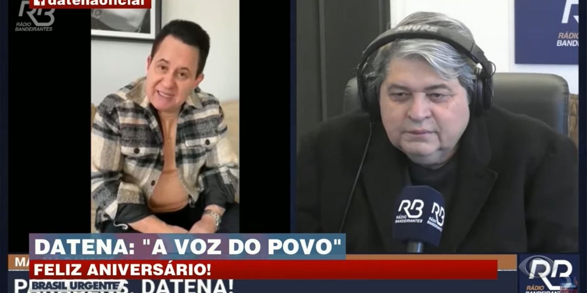 "Passando por aqui", Datena interrompe Brasil Urgente e dá notícia de Marrone na Band: "Bom falar"