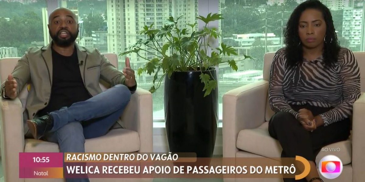 Jonathan e Welica se revoltaram no "Encontro", de Fátima Bernardes (Foto: Reprodução/TV Globo)