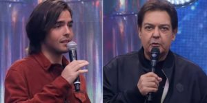 Faustão e o filho, João Guilherme (Foto: Reprodução/ Band)