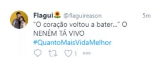 Web ficou empolgada com o final da novela "Quanto Mais Vida, Melhor!" (Foto: Reprodução / Twitter)