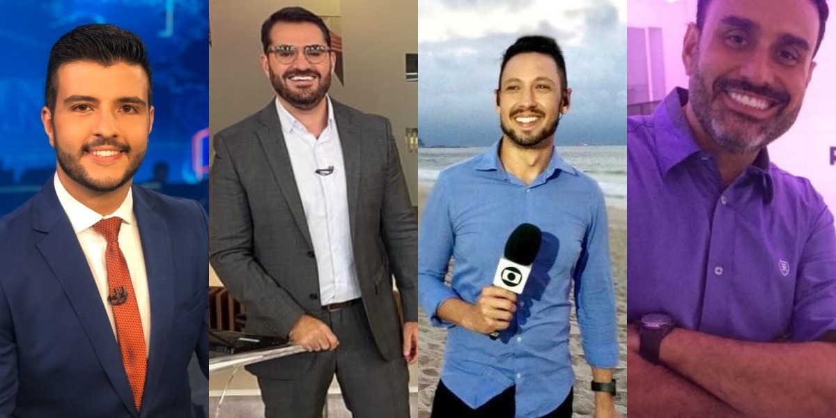 Matheus Ribeiro, Marcelo Cosme, Edivaldo Dondossola e Fábio Ramalho são gays (Foto: Reprodução/TV Globo/GloboNews/Instagram)