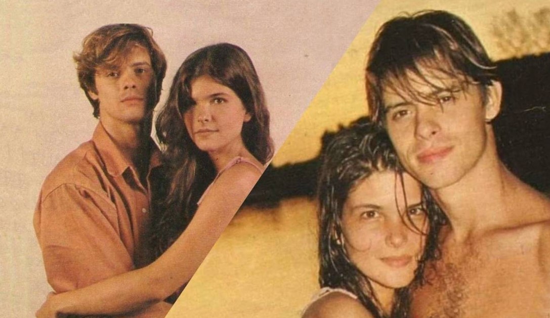 Marcos Winter e Cristiana Oliveira como Jove e Juma, de "Pantanal", 1990 (Foto: Divulgação/Manchete)