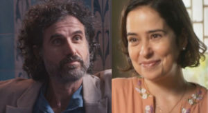 Leônidas (Eriberto Leão) e Heolísa (Paloma Duarte) terão a primeira noite de amor em 'Além da Ilusão' (Foto: Reprodução / Globo)