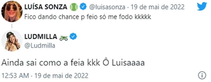 Luísa Sonza e Ludmilla interagiram