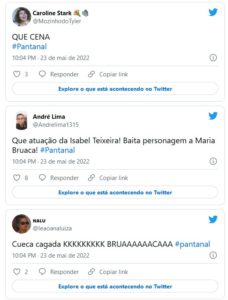 Público vibrou com capítulo de Pantanal (Foto: Reprodução / Twitter)