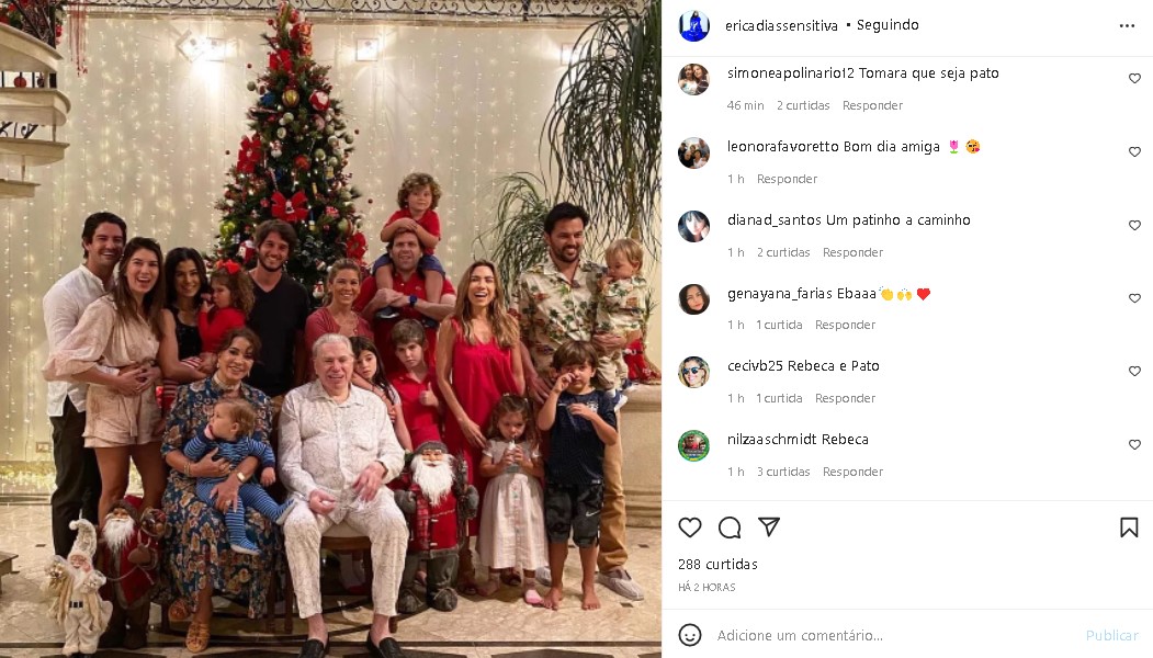 Sensitiva anunciou gravidez na família Abravanel e fãs torcem por Pato e Rebeca (Foto: Reprodução)