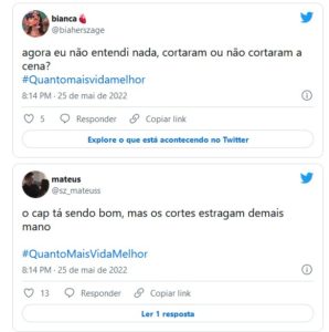 Cena de Paula (Giovanna Antonelli) com vestido de Rose (Bárbara Colen) foi excluída e revoltou público de Quanto Mais Vida, Melhor (Foto: Reprodução / Twitter)