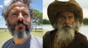 Velho do Rio e Zé Leôncio em cena da novela Pantanal (Foto: Reprodução / Globo)