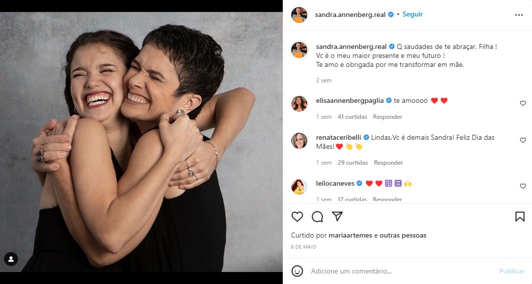 Sandra Annenberg e sua filha