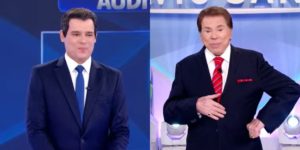 Celso Portiolli foi jogado contra a parede por Silvio Santos (Foto: Reprodução/SBT)