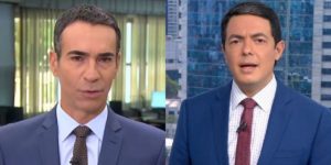 César Tralli e Alan Severiano (Montagem: TV Foco)