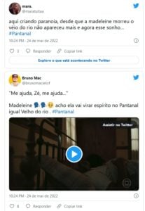 Web está esperançosa sobre o desfecho de Madeleine (Karine Teles) em Pantanal (Foto: Reprodução / Twitter)