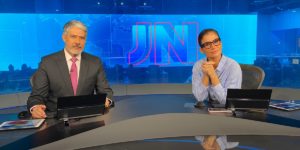 William Bonner e Renata Vasconcellos no Jornal Nacional (Foto: Reprodução)