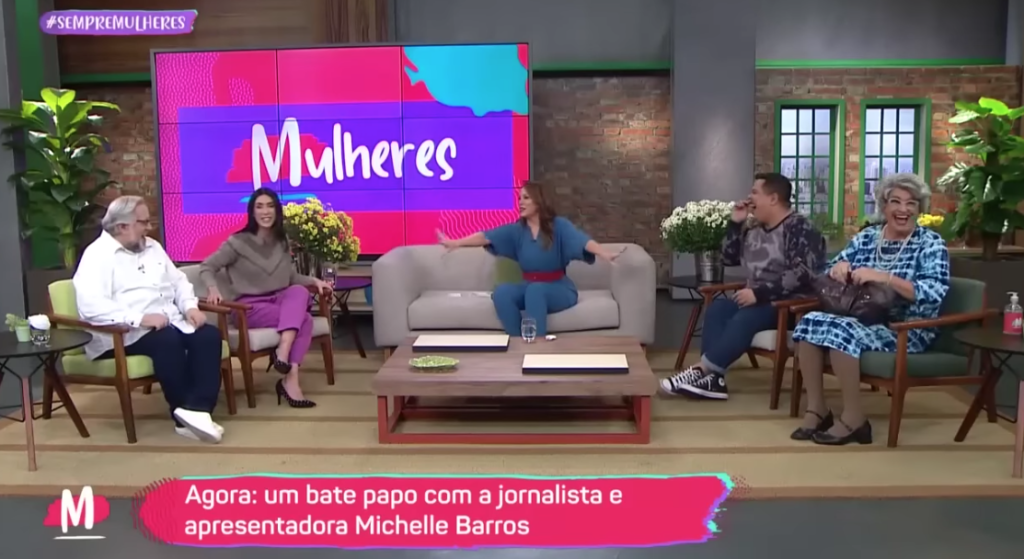 Michelle Barros, ex-âncora da Globo passou por saia justa ao ver os colunistas da Gazeta criticando José Roberto Burnier