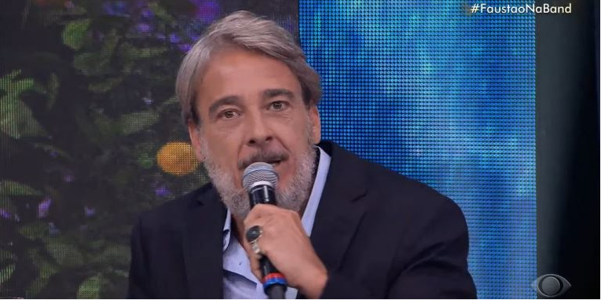 Alexandre Borges no "Faustão na Band" (Foto: Reprodução/Band)