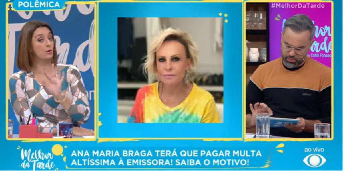 Catia Fonseca falou sobre Ana Maria Braga no "Melhor da Tarde" (Foto: Reprodução/Band)