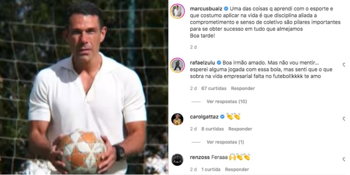 Marcus Buaiz, ex de Wanessa, ganhou recado de Rafael Zulu (Foto: Reprodução/Instagram)