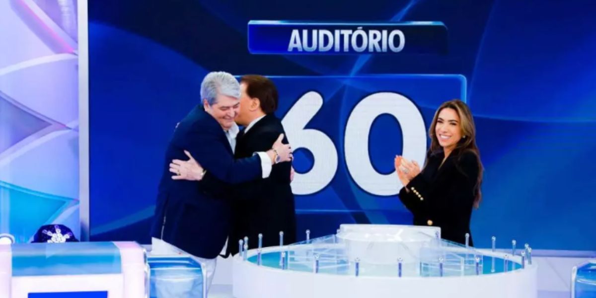 Datena, Silvio Santos e Patrícia Abravanel - Reprodução O Fuxico 