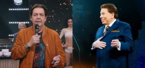 Faustão e Silvio Santos quase se encontraram no último Troféu Imprensa no SBT- Foto: Montagem/TV Foco