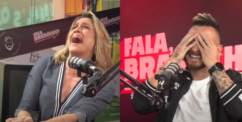 Fernanda Gentil detalhou como quebrou o dedão do pé durante o podcast Fala Brasólho