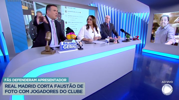 Gottino, Fabiola e Lombardi prostestaram contra desrespeito a Faustão