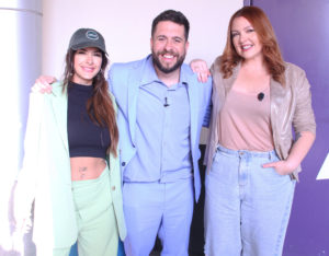 Ariana Nutt, Maurício Meirelles e Lary Bottino (Foto: Divulgação/RedeTV!)