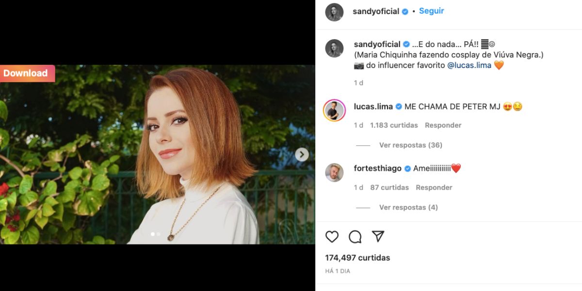  Sandy assume de vez e confirma em foto