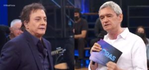 Serginho Groisman e Fábio Jr na última edição do Altas Horas- Foto: Montagem/TV Foco