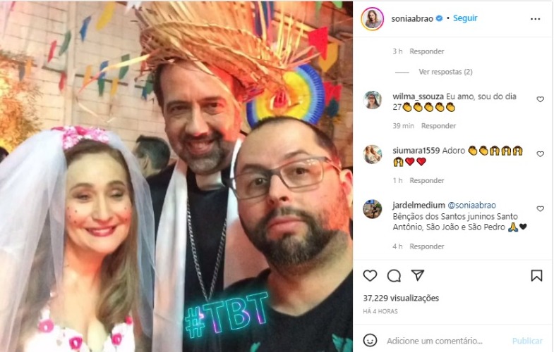 #TBT publicado por Sonia Abrão nas redes sociais (Foto: Reprodução/Instagram)