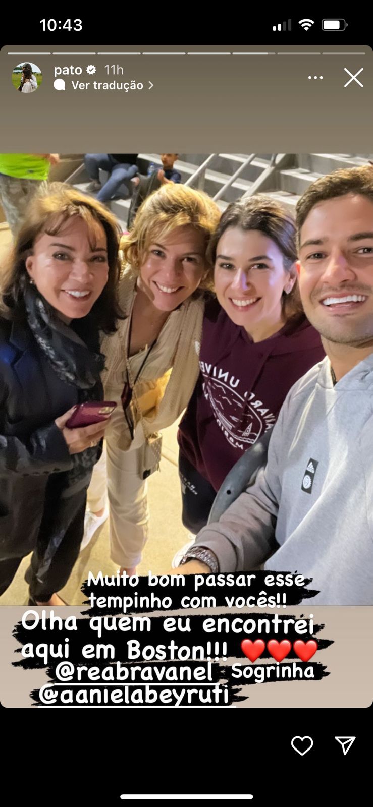 De acordo com jogador, apresentadora é uma grande inspiração 