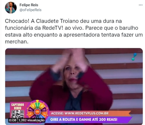 Repercussão da bronca de Claudete Troiano nas redes sociais (Foto: Reprodução/Twitter)