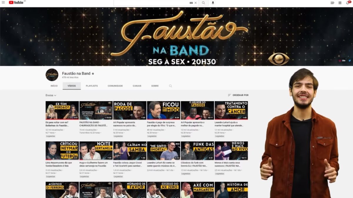 João Guilherme estreia Faustop, nova atração da Band no YouTube (Foto: Reprodução/YouTube)