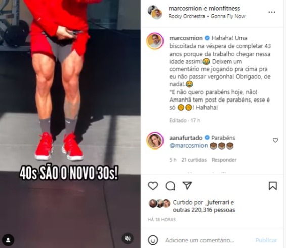 Post de Marcos Mion nas redes sociais (Foto: Reprodução/Instagram)